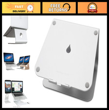 Adjustable Laptop Stand, Silver - Ergonomic Design for MacBook & Laptops, Sleek picture