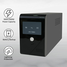 500VA 300W UPS Battery Backup 3 Outlets Surge Protection Home Office picture