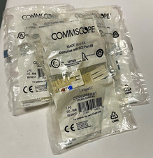 3-pack, CommScope UNJ600 Outlet-WH White RJ-45 Outlet Module MPN CC0020883/1 picture