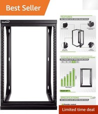 Space-Efficient 15U Open Frame Rack - Perfect for IT Equipment & A/V Devices picture