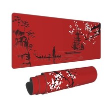 biondbong Large Red Mouse Pad XL Japan Cherry Blossom Gaming Pad 31.5'' X 12'' picture