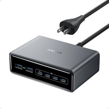 Anker Prime Charging Station, 200W 6-Port GaN Desktop Charger, Fast Silver picture