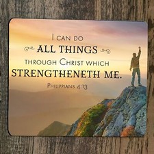 Mouse Pad Philippians 4:13 Bible Verse I Can Do All Things Through Christ picture
