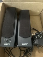 Pair Of Altec Lansing 120 Series 100 Computer Speakers Set Black picture