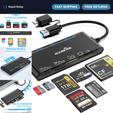 7-in-1 USB 3.0 & USB-C Multi Card Reader for SD, Micro SD, CF, MS, xD - Windows, picture