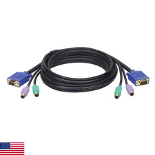 Tripp Lite P753-010 KVM PS/2 Slim Cable Kit for B005-002/4 & B007-008 - 10ft,Bla picture