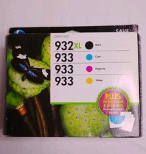Genuine HP 932XL Black & 933 Color Ink Combo Pack D8J69FN - New Sealed EXP 2015 picture