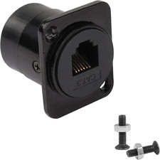 RJ11/RJ12 6P6C Panel Mount Feedthrough Connector CAT3 RJ12 Female to Female Tele picture