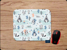 PANDA BEARS CACTUS & TEEPEES CUTE NON-SLIP PC LAPTOP MOUSE PAD DESK MAT picture