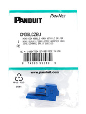 Panduit Mini-Com LC SR/SR Fiber Optic Adapter Module, Blue CMDSLCZBU ~STSI picture
