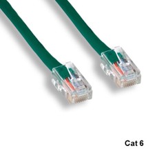 KNTK Green 25ft Cat6 UTP Non-Booted Ethernet Patch Cable 24AWG 550MHz Networking picture