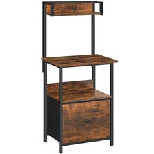 Printer Table with Storage, Home Printer Stand with File Cabinet, Fits A4/Let... picture