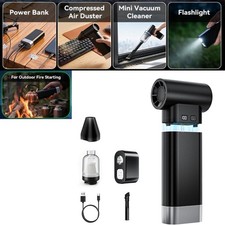 Multif Electric Air Duster Blower Fan Vacuum Cleaner Mini 10000MA for PC Car picture