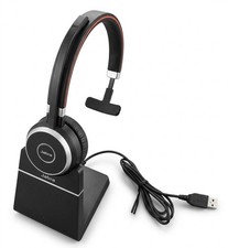 Jabra Evolve E65 (Third Edition) Wireless Mono Ear Headphones w/Stand picture