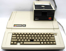 Vintage Apple IIe A2S2064 Computer + Floppy Hard Drive + Writer II Software picture