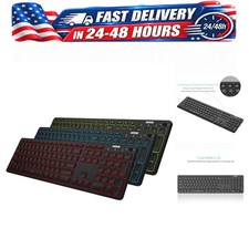 Arteck Wireless Bluetooth Keyboard Backlit Multi-Device Full Size for Windows picture