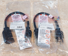 QTY(2) Monoprice 5296 1 ft. Power Extension Cord Cable 16AWG 5-15P to 5-15R 13A picture