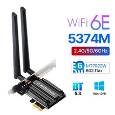 PCI-E Network Card WiFi 6E Tri-band 5374Mbps 802.11ax BT5.3 WiFi Adapter Desktop picture