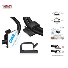 5/8” Adhesive Cable Wire Clips Black 60PCS, Cable Staples Outdoor Cable Manag... picture