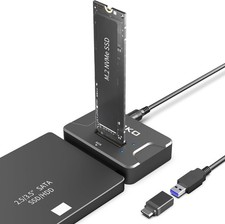 DualBay M.2 NVMe To USB Adapter SSD Reader 10Gbps 2.5/3.5 Inch SATA HDD Dock picture