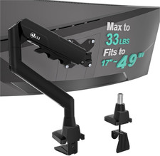 WALI Heavy Duty Single Monitor Arm for 17-49 Inch Flat Curved Ultrawide Screens, picture