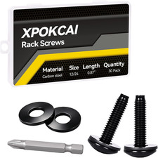 30-Pack Rack Screws 10/32 with Nylon Washers for Server Racks、Routers picture