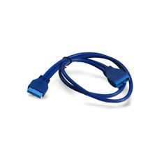 1.7ft USB 3.0 Header Cable 20 Pin Male to 20 Pin Female Extension Adapter - Blue picture