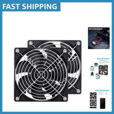 High Efficiency 120mm Fan 2-Pack - 12V, 1500 RPM for Optimal PC Cooling picture