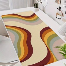 1 X Mouse and Keyboard Pad, 2D Printed Bold Design, Large Retro Liquid Art Mou picture