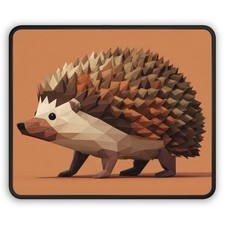 Low Poly Hedgehog Gaming Mouse Pad | Cute Animal Desk Mat picture