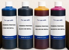 4 x COMPATIBLE PRIMERA BULK INK REFILL LX200, LX400, LX800 & LX810 CYMK 4000ML picture