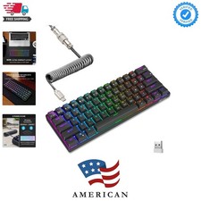 RK61 60% Mechanical Keyboard with Coiled Cable, 2.4Ghz/Bluetooth/Wired, Wirel... picture