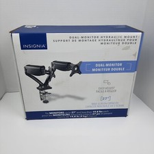 Insignia Dual Monitor Hydraulic Desk Mount Stand Fits Screens 27