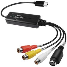 Versatile RCA to USB C Converter - Capture, Save & Stream VHS/Camera Video picture