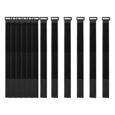 16 Pack 1x18 Inch Hook and Loop Reusable Nylon Fastening Cable Securing Straps picture