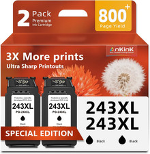 243XL Black Ink Cartridges Replacement for Canon Ink 243 PG-243 XL Cartridge Fit picture