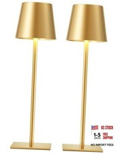 Gold Cordless Rechargeable Table Lamp Portable Desk Lamp with 2 Pack Gold - 1 picture