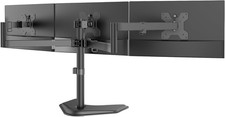 Triple Monitor Stand Free Standing Heavy Duty Desk Mount 13 27 Inch 22lb picture