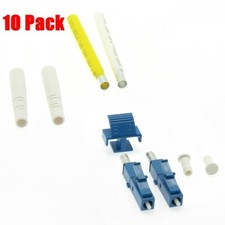 10 Pcs LC UPC Fiber Optic Single mode Duplex Optical Connector 2mm Blue 10 Pack picture