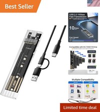 Portable M.2 NVMe SSD Enclosure with USB 3.2 Gen 2, Ideal for Gamers & Creators picture