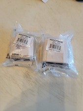 Monoprice 2Port Cat6 RJ45 LAN Ethernet Wall Surface Mount Compact Box White. 2pk picture