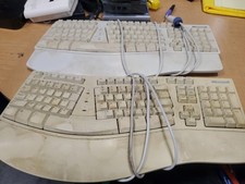 Microsoft Natural Keyboard Elite Ergonomic Wired White PS2 KU-0045 picture