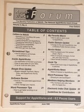 vintage Apple Works Forum June 1990 picture