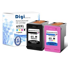 2PK 65XL Black Color Generic Ink Cartridge FOR HP Deskjet 2622 3730 3752 3755 picture
