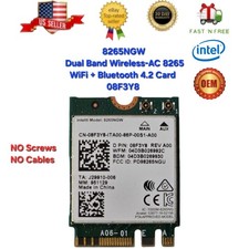 OEM Intel Wireless Dual Band AC 8265NGW WIFI + Bluetooth  8F3Y8 picture