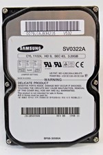 Samsung SV0322A 3.2GB Tower Computer Hard Drive Vintage HDD ** TESTED picture