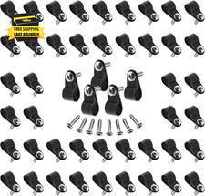 60Pcs 3/8 Inch Nylon Cable Clamps, Black R-Type Wire Cable Clips ⭐️⭐️⭐️⭐️⭐️ picture