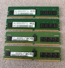 LOT OF 4 - 32GB PC4 3200AA SERVER MEMORY SAMSUNG AND SK HYNIX TESTED picture