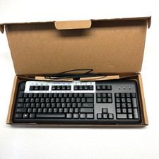 HP KEYBOARD KB57211 Desktop USB Black 724720-001 672647-003 NEW open Box picture