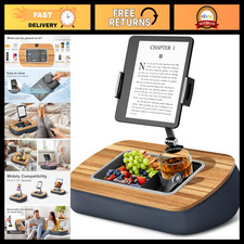 Adjustable Tablet Pillow Stand for Lap, iPad Holder with Snack Bowl, Ergonomic D picture